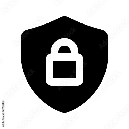 secure data glyph icon