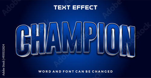 Champion editable text effect