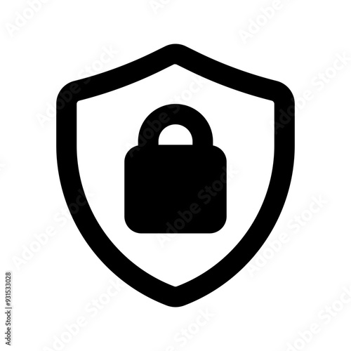 secure data glyph icon