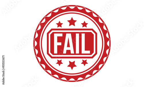 Fail rubber stamp on white background. Fail Stamp.