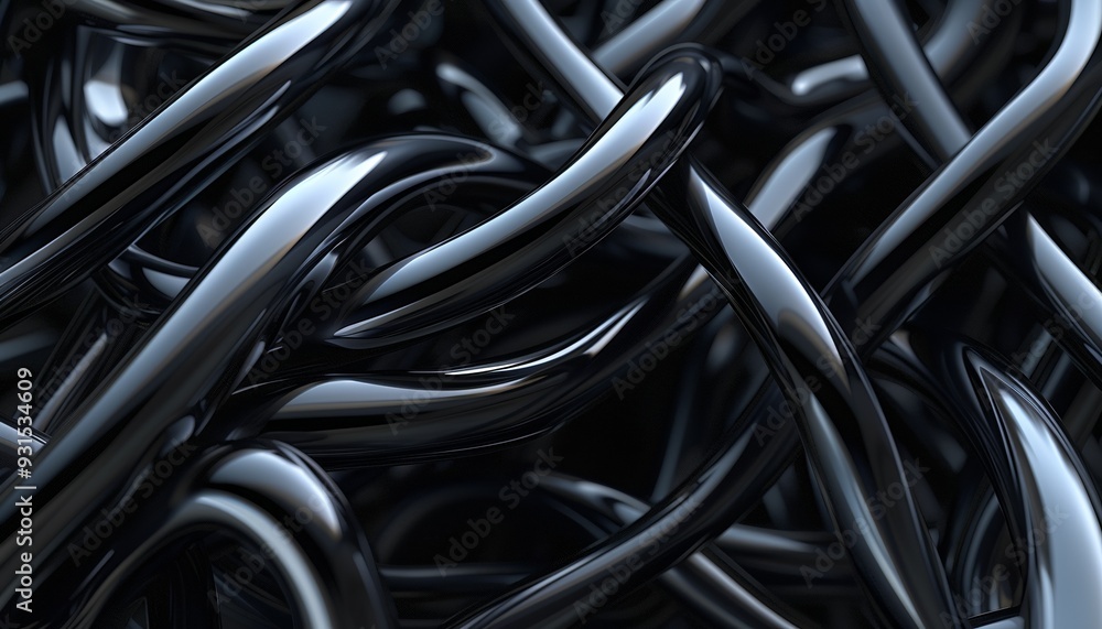 Artful Abstract Background with Black Intertwining Lines and Sharp Angles Creating Sense of Depth Background with Copy Space Artful Abstract Background with Black Intertwining Lines and Sharp Angles Creating Sense of Depth Background with Copy Space