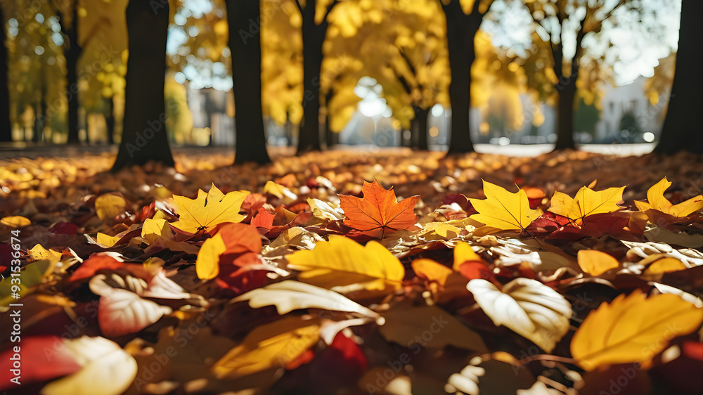 Autumn. Fall scene. Beautiful Autumnal park. Beauty nature scene. Autumn Trees and Leaves, Autumn. Fall scene. Beautiful Autumnal park. Beauty nature scene. Autumn Trees and Leaves,