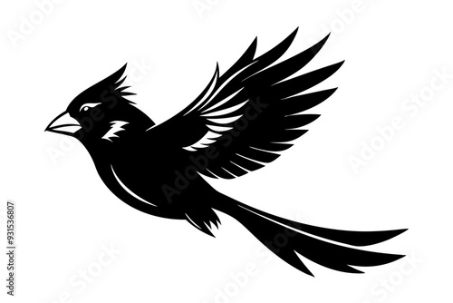 Cardinal silhouette vector illustration