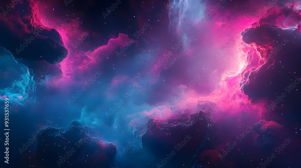 Enchanting Bioluminescent Coral Nebula with Iridescent Swirls and Shimmering Prismatic Tendrils Enchanting Bioluminescent Coral Nebula with Iridescent Swirls and Shimmering Prismatic Tendrils