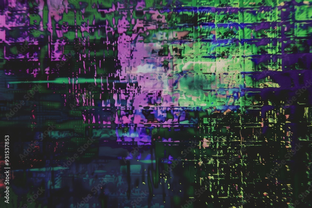 Background with digital Distorted Motion glitch effect. Retro hip-hop, cyberpunk, rave 80s 90s aesthetic techno neon colors. Background with digital Distorted Motion glitch effect. Retro hip-hop, cyberpunk, rave 80s 90s aesthetic techno neon colors.