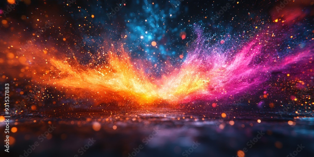 Abstract Background with Vibrant Colors and Glitter Abstract Background with Vibrant Colors and Glitter