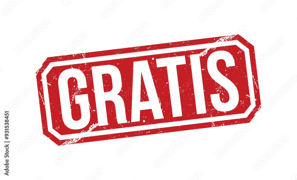 Gratis rubber stamp on white background