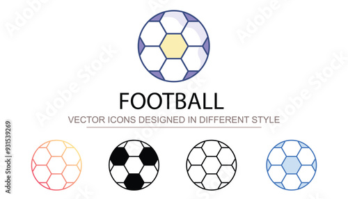Football icon design with white background stock illustration