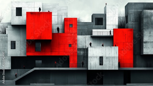 An abstract illustration representing brand positioning strategies, emphasizing strategic planning and market differentiation through stylized elements and modern design.