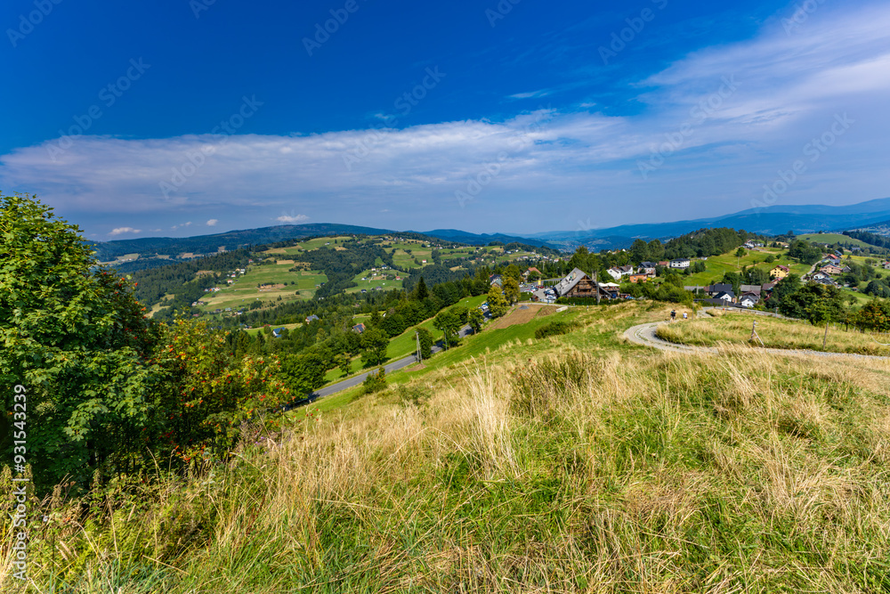 Fototapeta premium Koniaków landscape, Ochodzita Mountain, Silesian Beskids