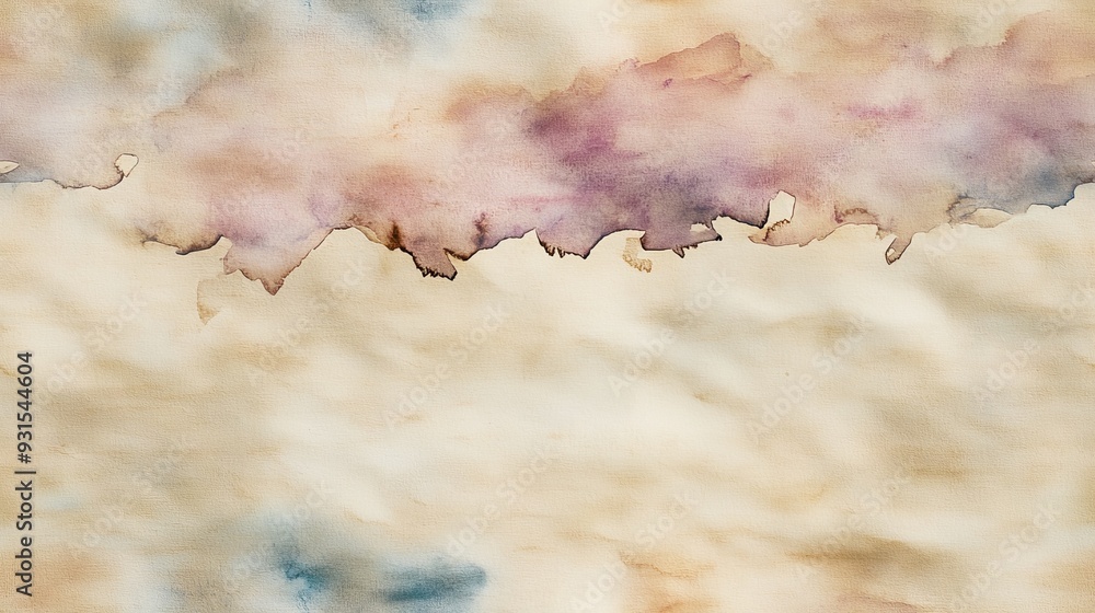 Fototapeta premium Soft watercolor background with soft edge color blending, suitable for high-resolution digital printing. The serene and delicate artistic effect is very suitable for creative design projects.