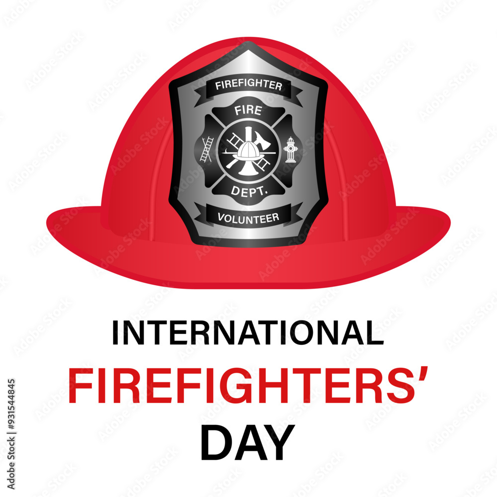 Fototapeta premium International Firefighters Day. Vector Illustration. 