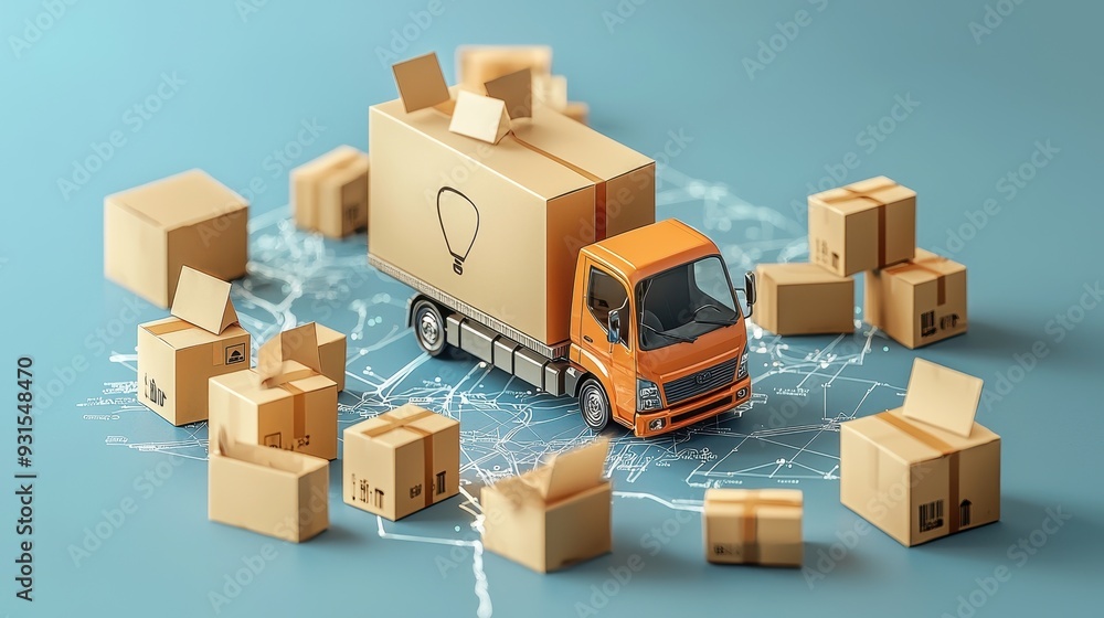 Fototapeta premium International delivery tracking