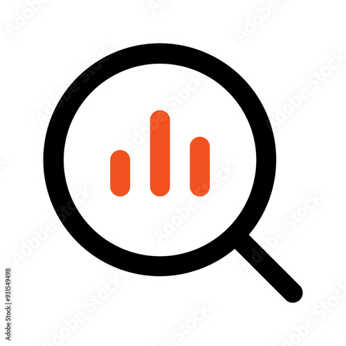 data analyst line color icon