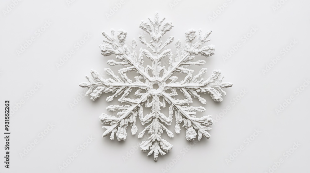 A delicate snowflake placed on a white background, its intricate details subtly visible. A delicate snowflake placed on a white background, its intricate details subtly visible.