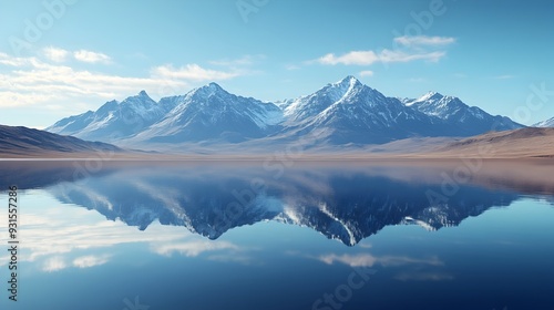 Wallpaper Mural Symmetrical Reflection of Mountainous Landscape in Tranquil Lake Torontodigital.ca