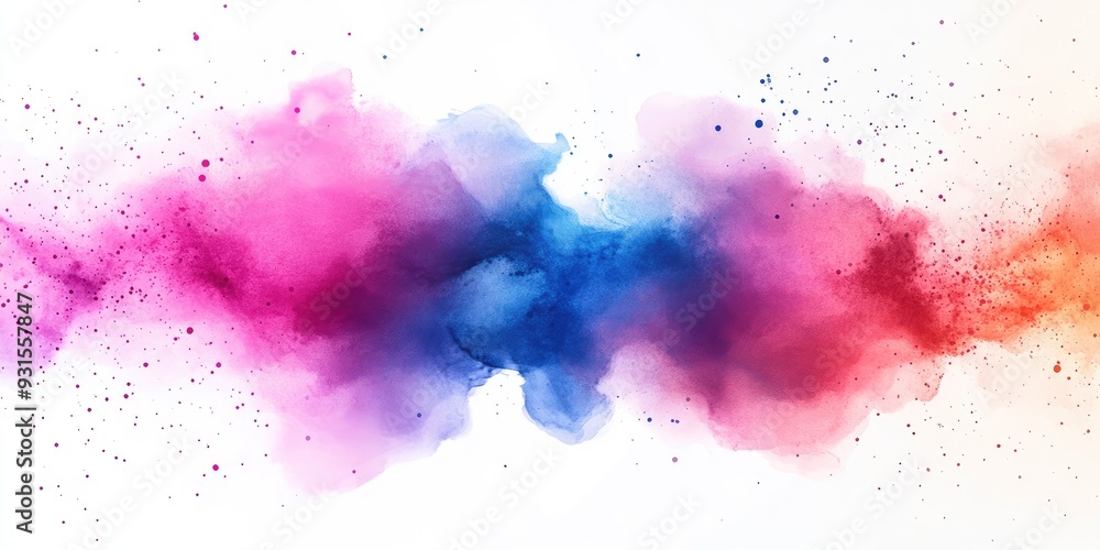 Obraz premium Abstract Watercolor Background with Splashes of Color