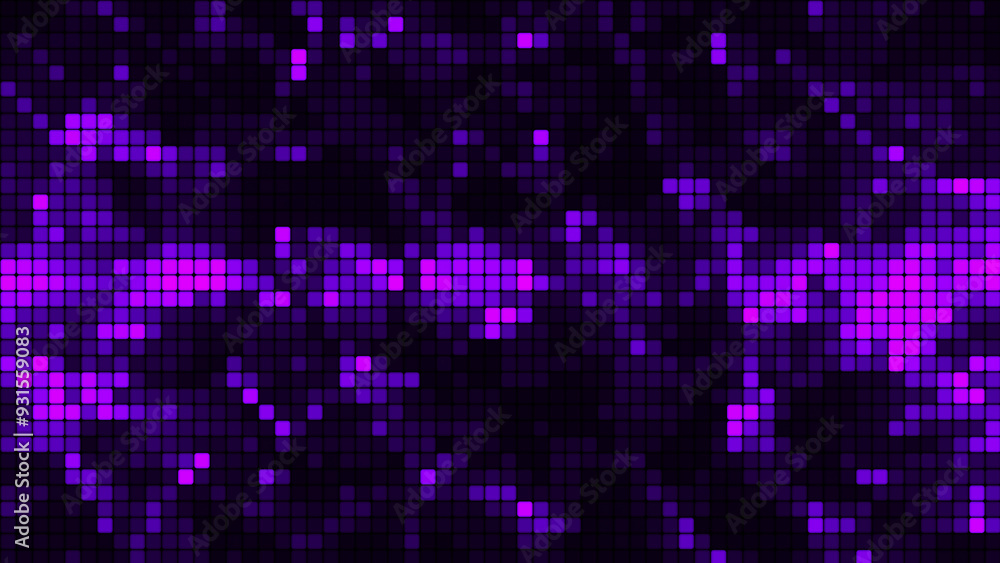 Purple mosaic background in technology concept. Abstract multicolored LED squares. Technology digital square lilac color background. Bright pixel grid background. 3D rendering Purple mosaic background in technology concept. Abstract multicolored LED squares. Technology digital square lilac color background. Bright pixel grid background. 3D rendering