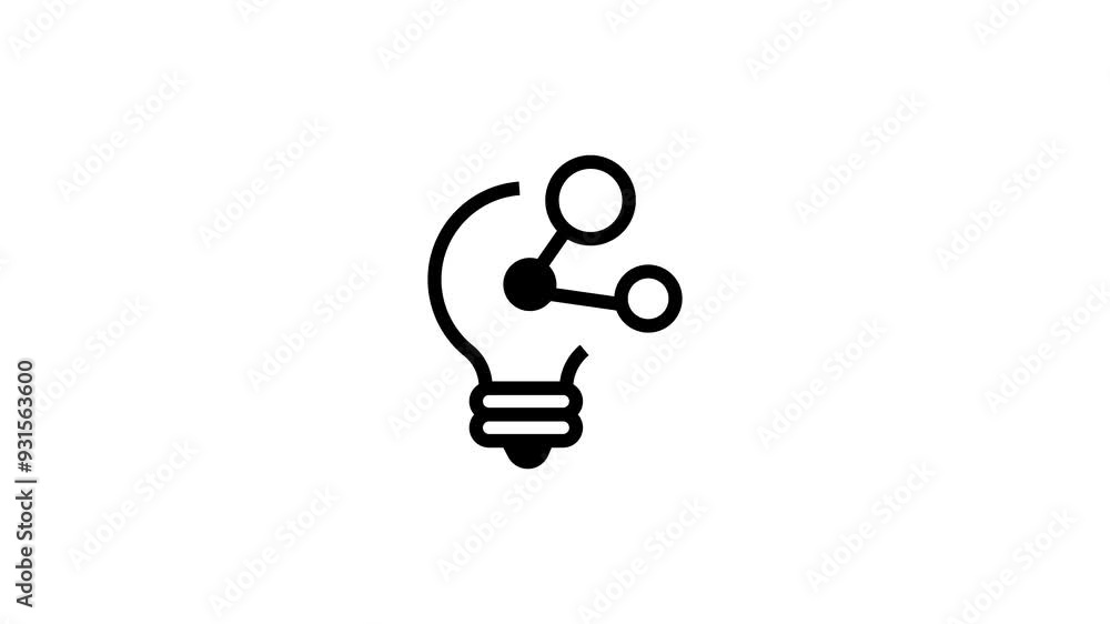 A unique design icon of share idea animation A unique design icon of share idea animation