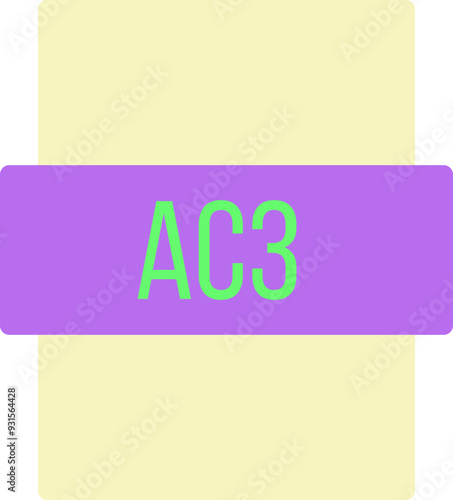 AC3 ip file extension icon color fill outer flat photo