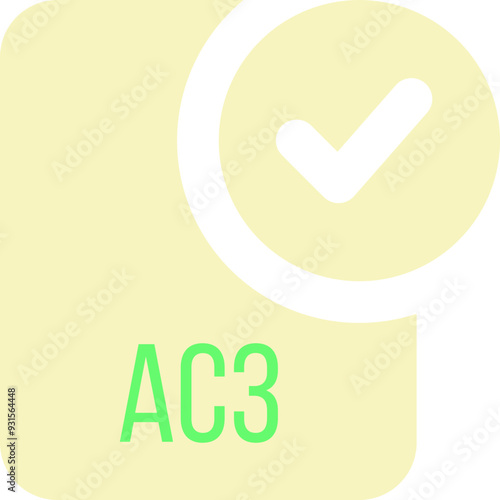 AC3 ip file icon with black checked mark photo