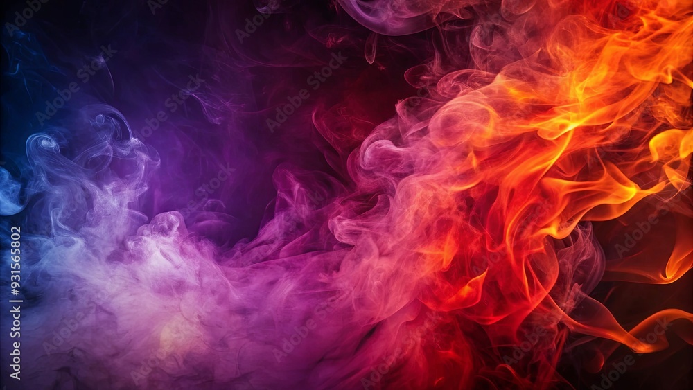 Red and purple smokey background with a red and orange flame, fire, abstract, vibrant, colorful, heat, blaze, energy, dynamic Red and purple smokey background with a red and orange flame, fire, abstract, vibrant, colorful, heat, blaze, energy, dynamic