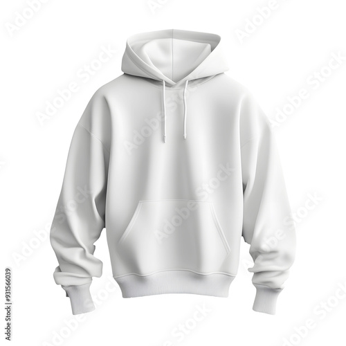 White hoodie or sweatshirt mockup template without background. Front side