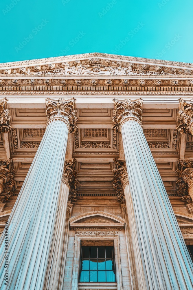 Obraz premium Majestic exterior view of a grand classical building 