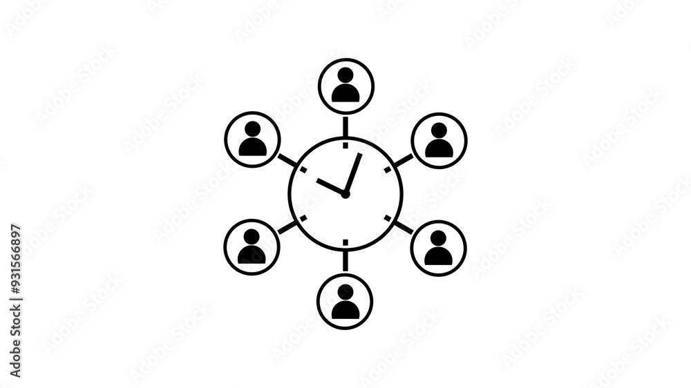 Meeting Time icon.efficiency Management Icon. Business Concept. Flat Design. Isolated Illustration Meeting Time icon.efficiency Management Icon. Business Concept. Flat Design. Isolated Illustration