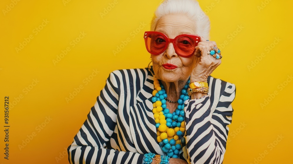 The Stylish Elderly Woman The Stylish Elderly Woman