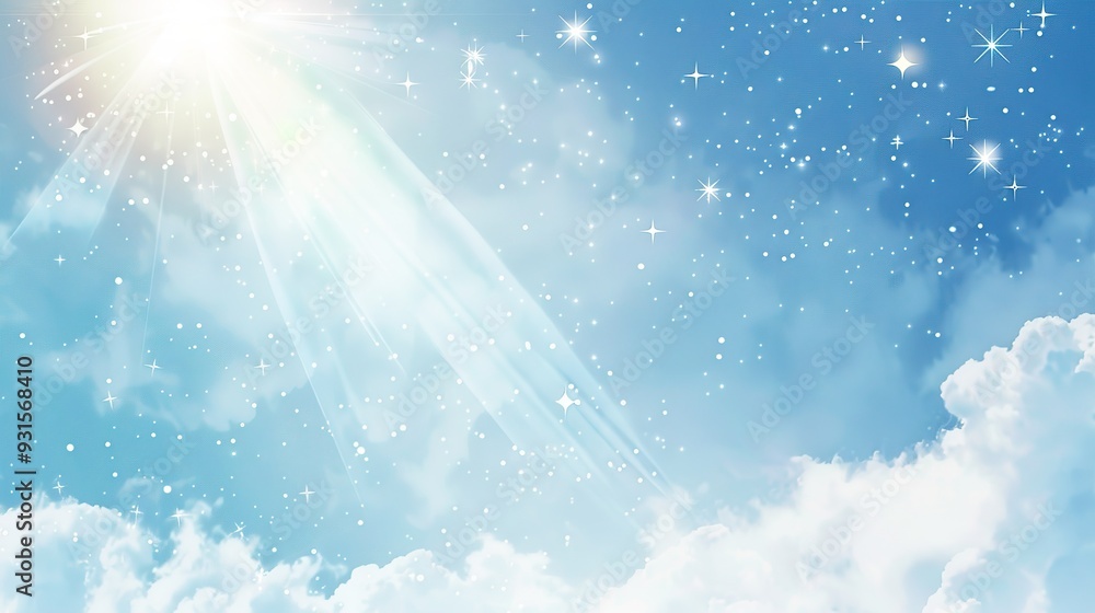Sky_blue_background_Vector_Starry_Space Sky_blue_background_Vector_Starry_Space