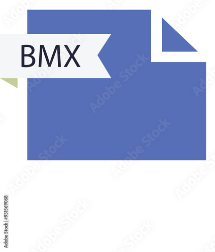 BMX File format icon roe color fill