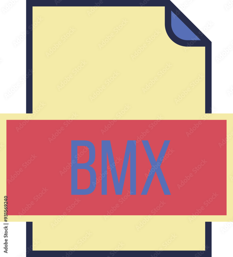 BMX File icon fill and outline crisp corners BMX File icon fill and outline crisp corners