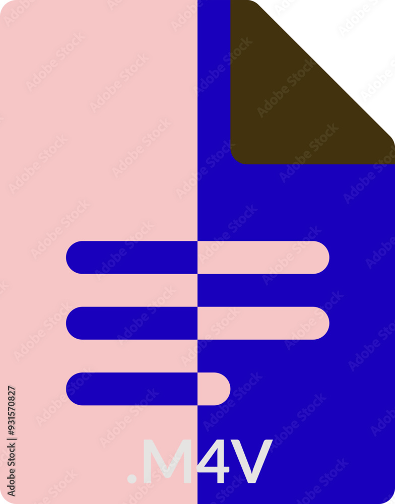 M4V icon 2 color combination mixture M4V icon 2 color combination mixture