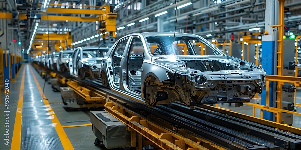 Fototapeta premium Vehicle Assembly Line 