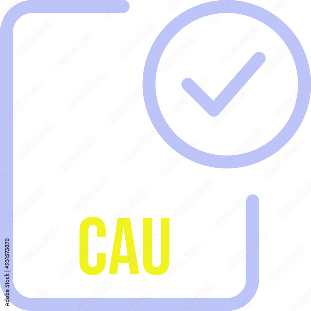 CAU File icon with checked mark CAU File icon with checked mark