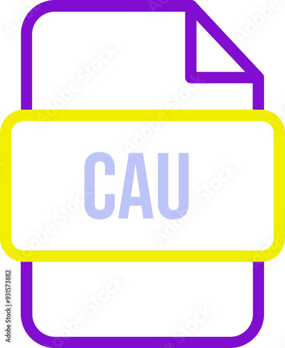 CAU File icon with bold outline