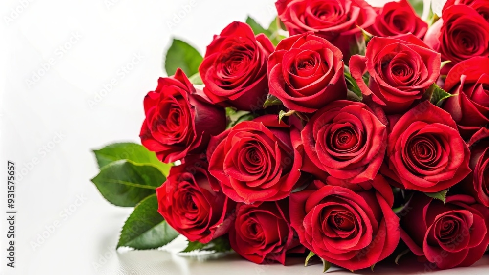 Bouquet of beautiful red roses on a white background, floral, flowers, arrangement, romantic, celebration, love Bouquet of beautiful red roses on a white background, floral, flowers, arrangement, romantic, celebration, love