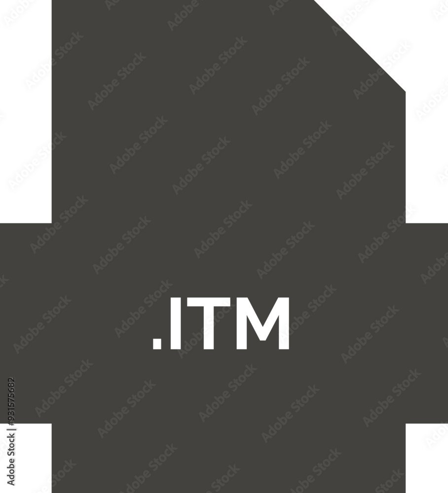 ITM File extension icon fill crisp corners with symbol ITM File extension icon fill crisp corners with symbol