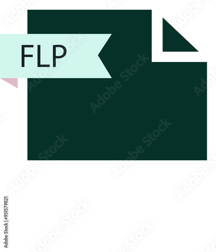 FLP File format icon roe color fill