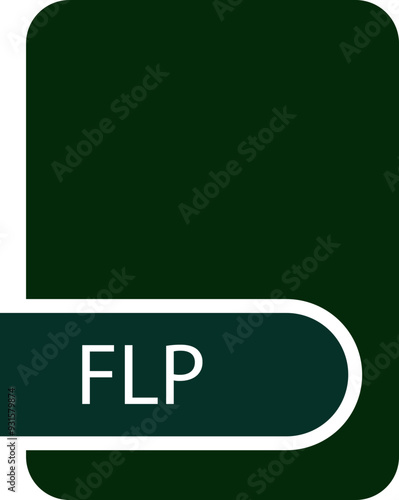 FLP File format icon with contour photo