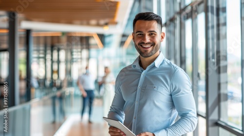 A businessman with tablet photo