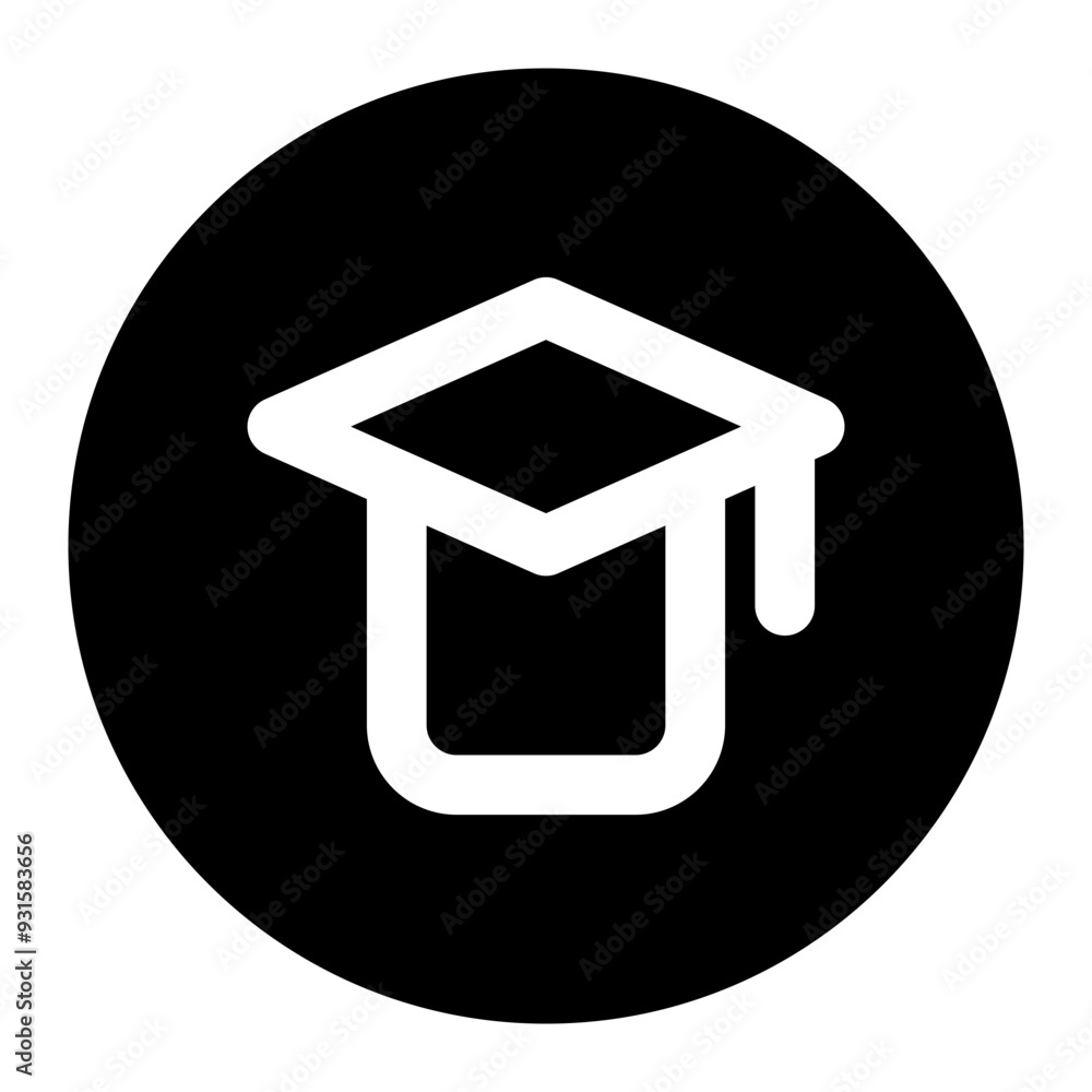 Degree Circular Outline Style Icon Perfect for School and Education Theme Degree Circular Outline Style Icon Perfect for School and Education Theme