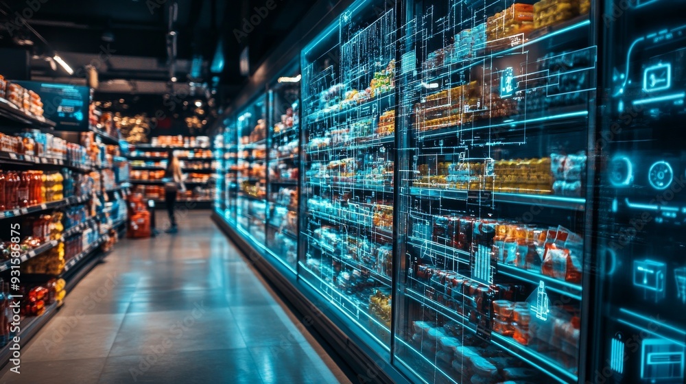 Futuristic Retail with AI-Driven Predictive Stock Management: A retail system where AI predicts stock needs and automatically orders supplies. Futuristic Retail with AI-Driven Predictive Stock Management: A retail system where AI predicts stock needs and automatically orders supplies.