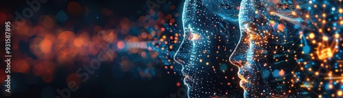 Training AI models with labeled data, front view, depicting classification accuracy, technology tone, Triadic Color Scheme,