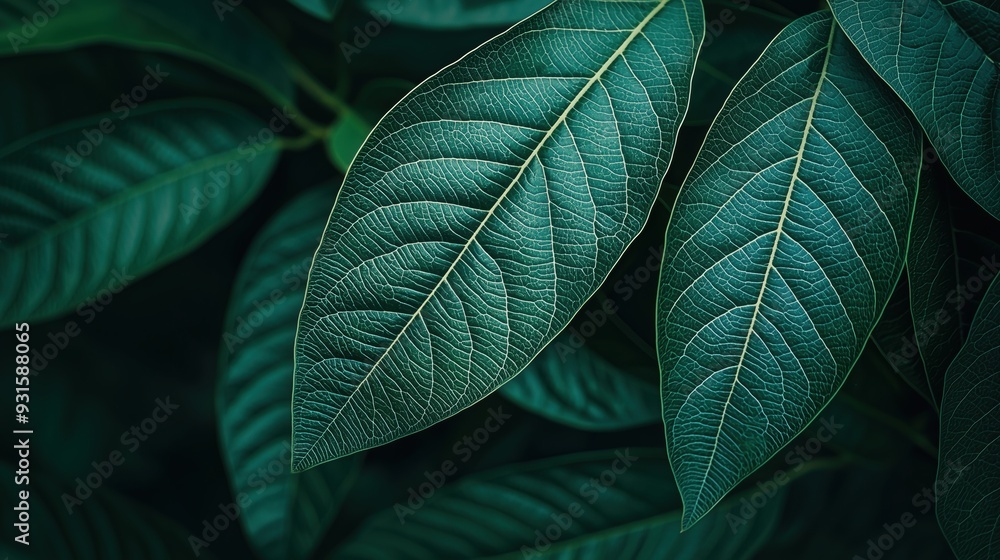 Vibrant Glossy Mango Leaves Close-Up with Prominent Veins and Intricate Patterns - High-Resolution Nature Photography Vibrant Glossy Mango Leaves Close-Up with Prominent Veins and Intricate Patterns - High-Resolution Nature Photography