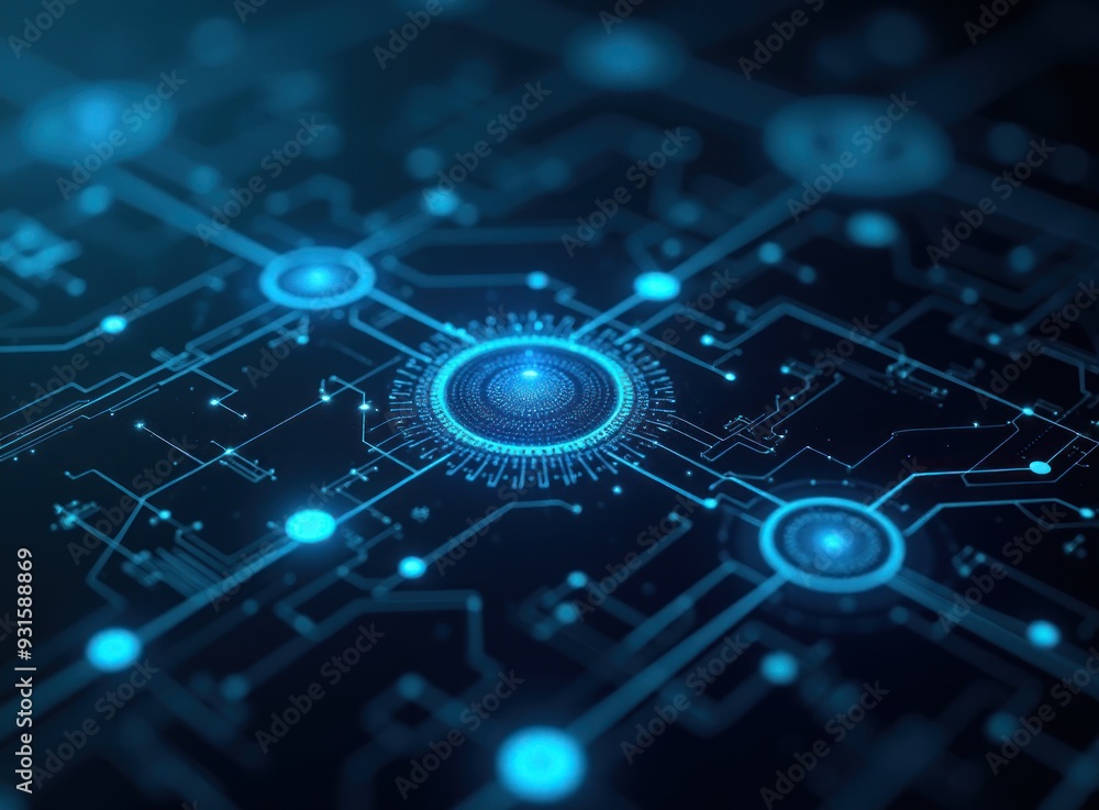 Tech background featuring a glowing network design. Modern backdrop design for banners and posters. Generative AI Tech background featuring a glowing network design. Modern backdrop design for banners and posters. Generative AI
