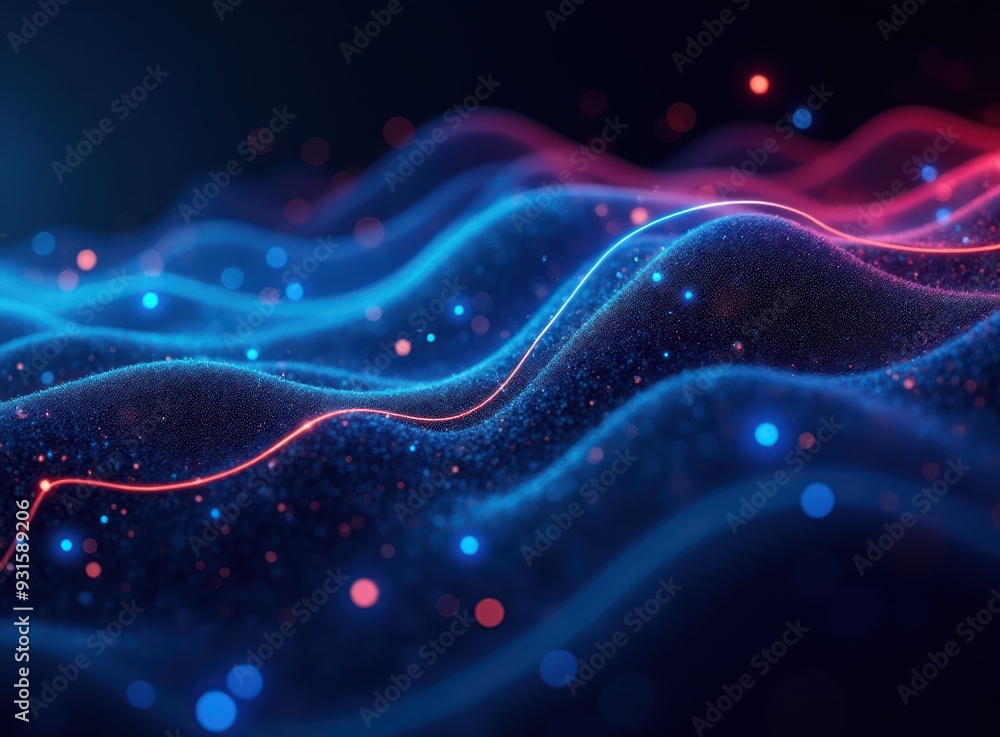 Tech background featuring a glowing network design. Modern backdrop design for banners and posters. Generative AI Tech background featuring a glowing network design. Modern backdrop design for banners and posters. Generative AI