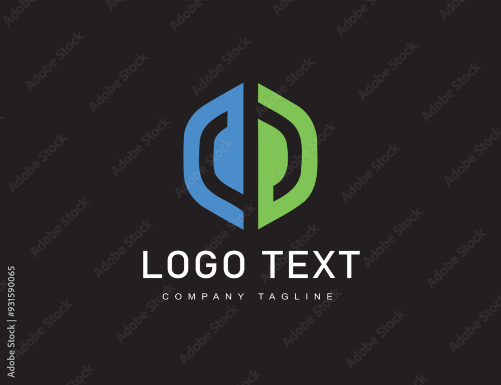 Business logo with monogram sign Business logo with monogram sign