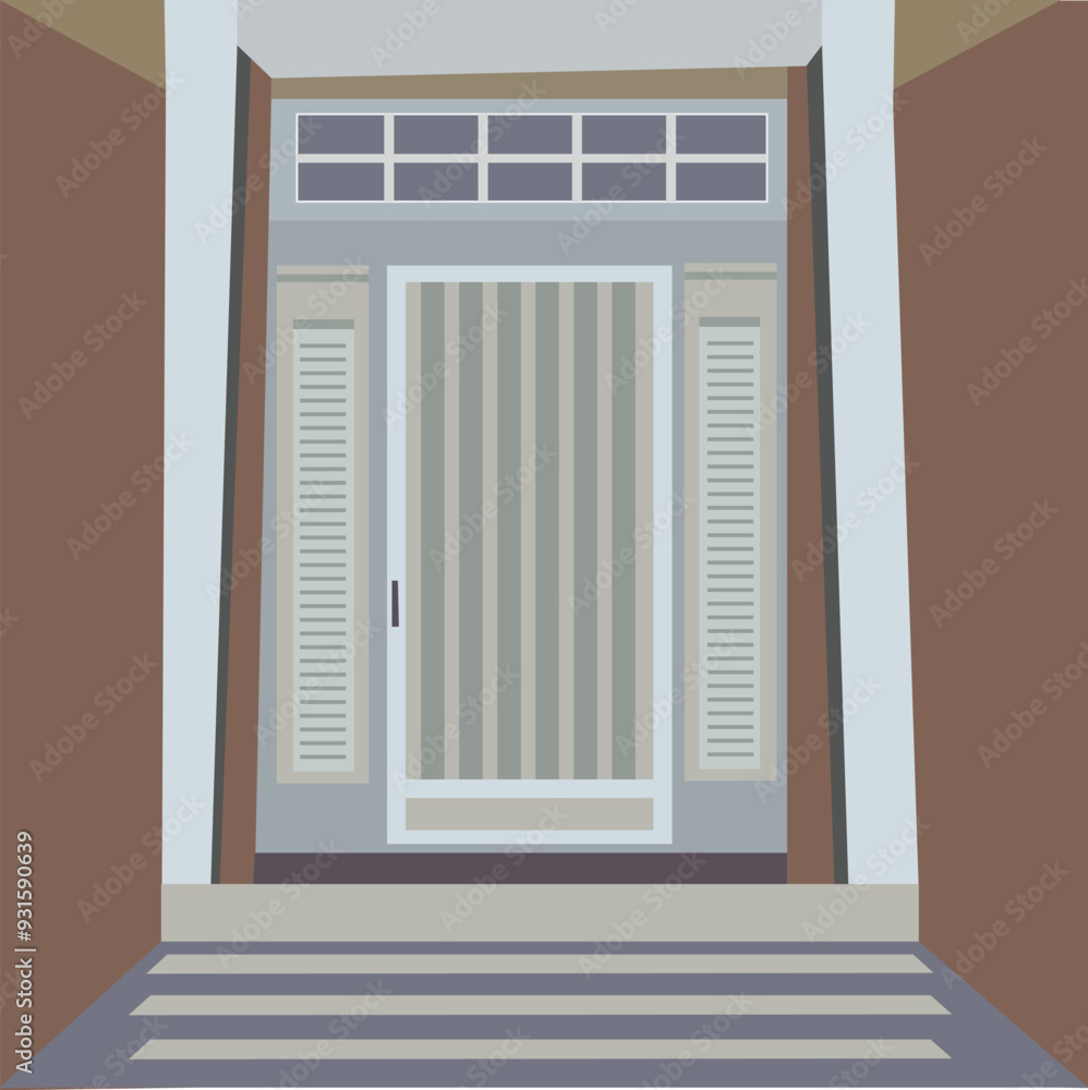 Fototapeta premium House Door Illustration